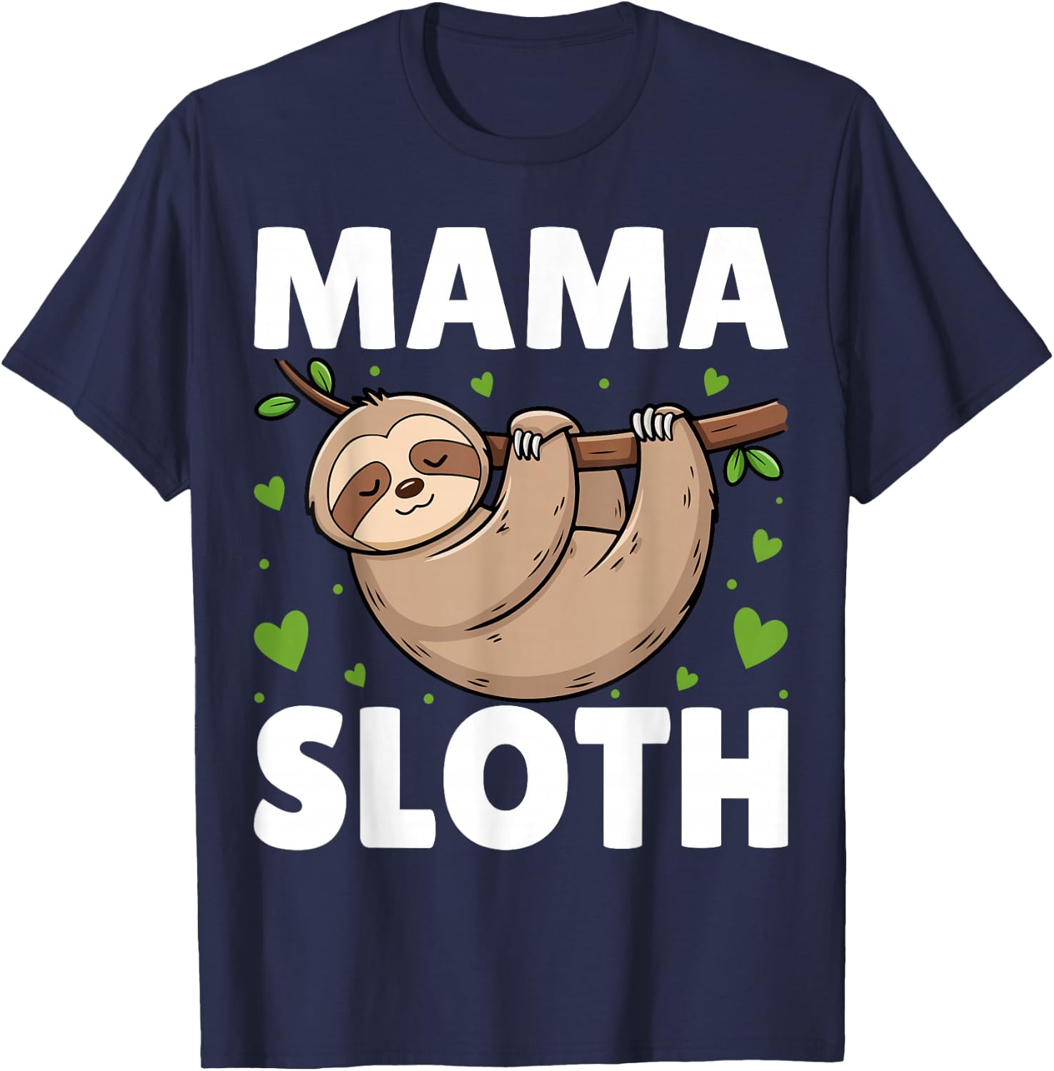 Adorable motif paresseux pour la fête des mères T-Shirt - T-Shirt | Navy
