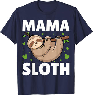 Adorable motif paresseux pour la fête des mères T-Shirt - T-Shirt | Navy