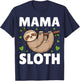 Adorable motif paresseux pour la fête des mères T-Shirt - T-Shirt | Navy