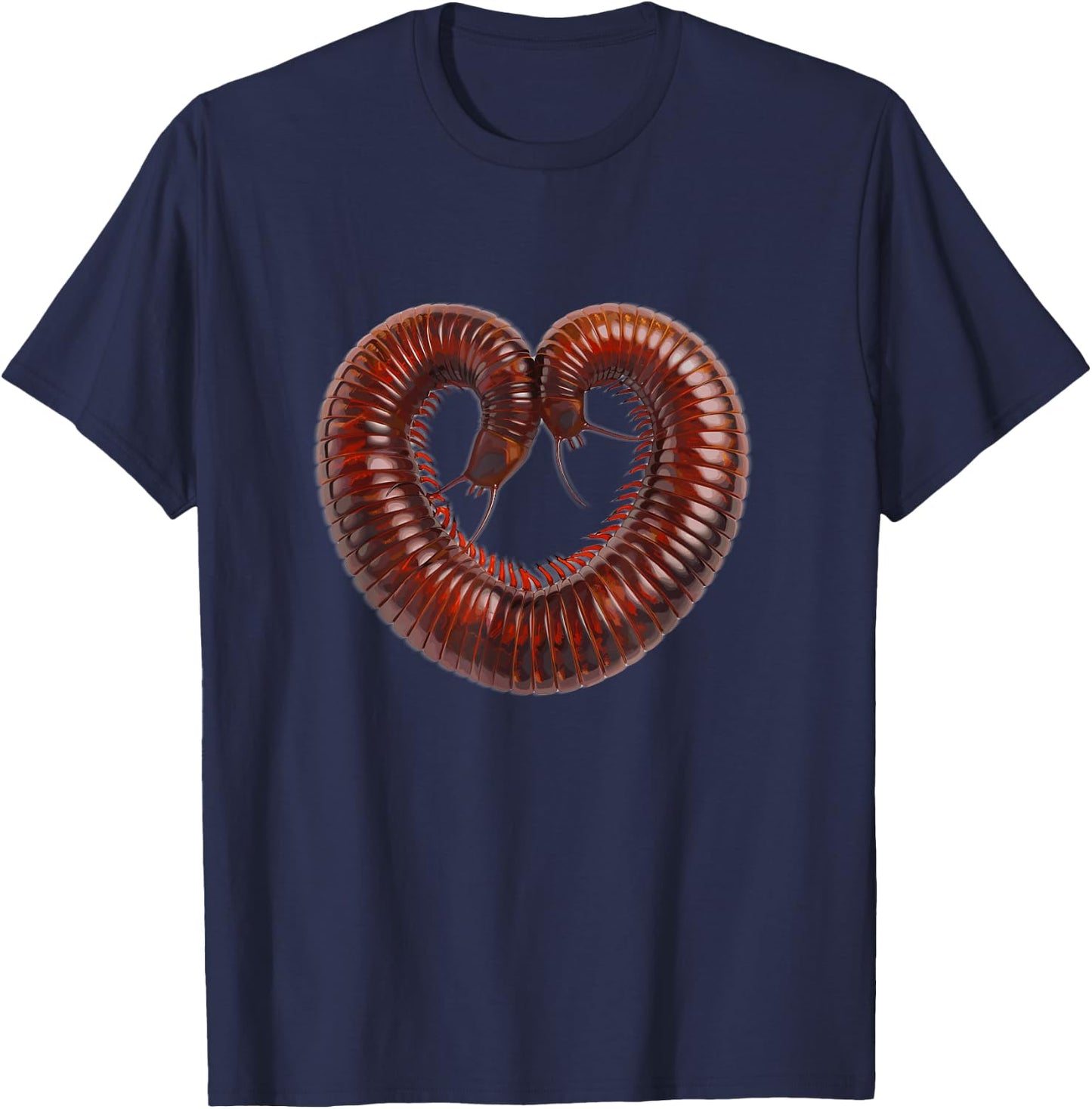 Millipede Lover Entomologist Heart Love Giant Millipede T-Shirt - T-Shirt | Navy