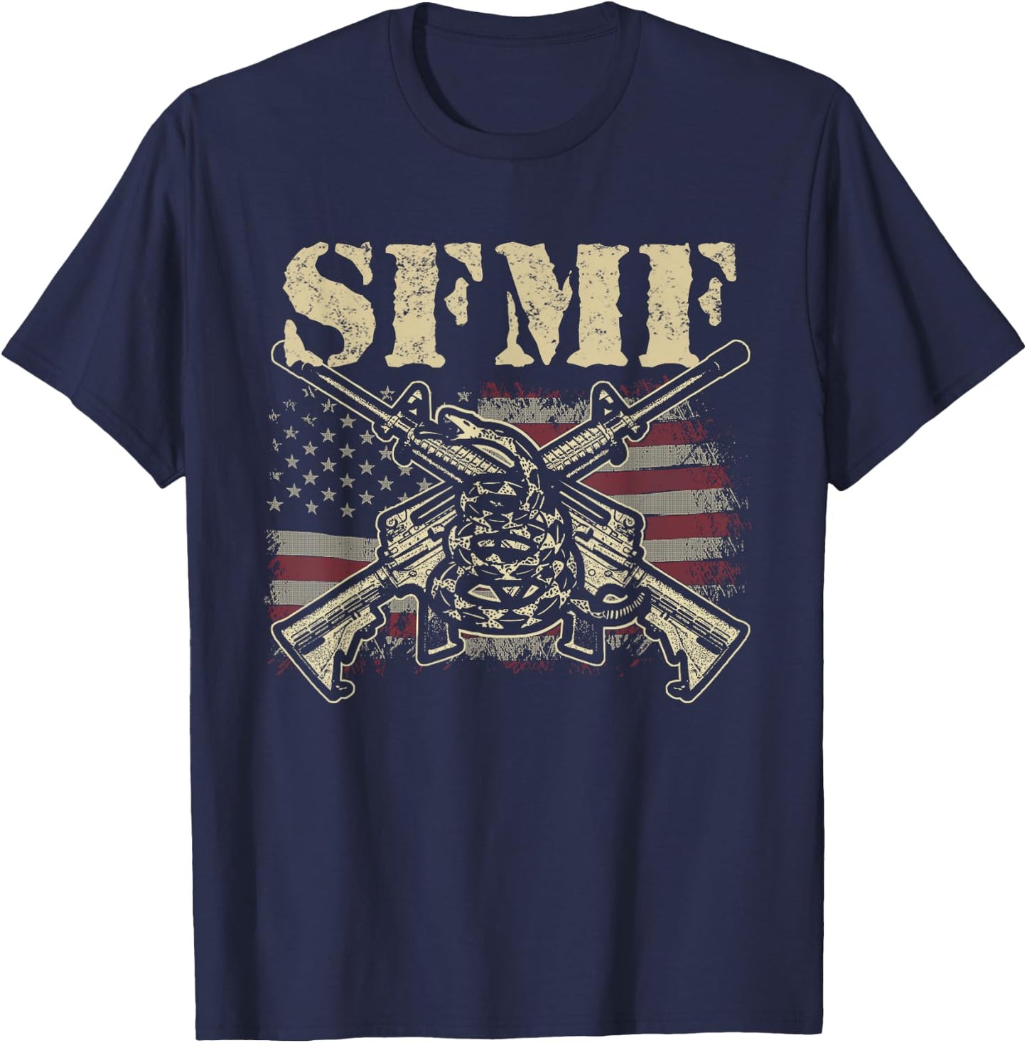 SFMF Military Slang Patriotic American Flag Veteran Gift Men T-Shirt - T-Shirt | Navy