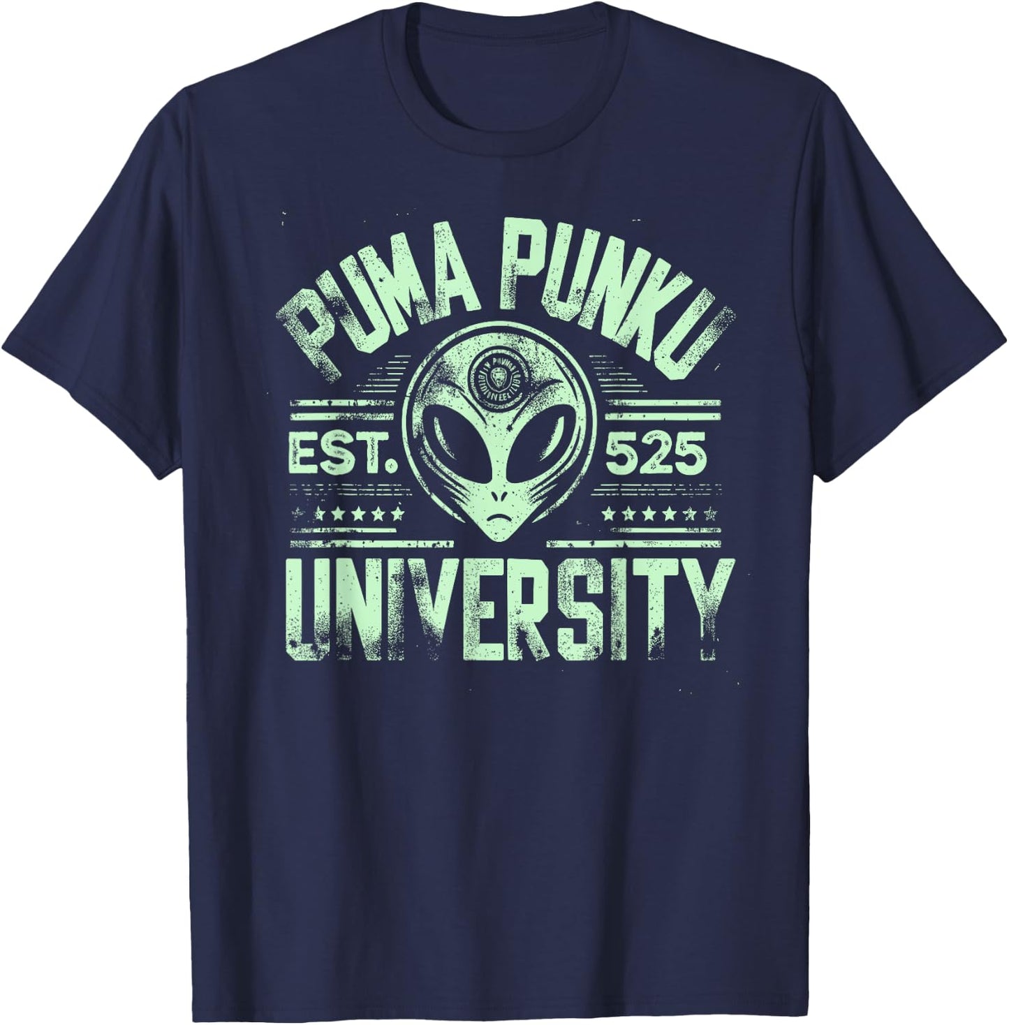 Puma Punku University, Ancient Astronaut Theorist Alien T-Shirt - T-Shirt | Navy