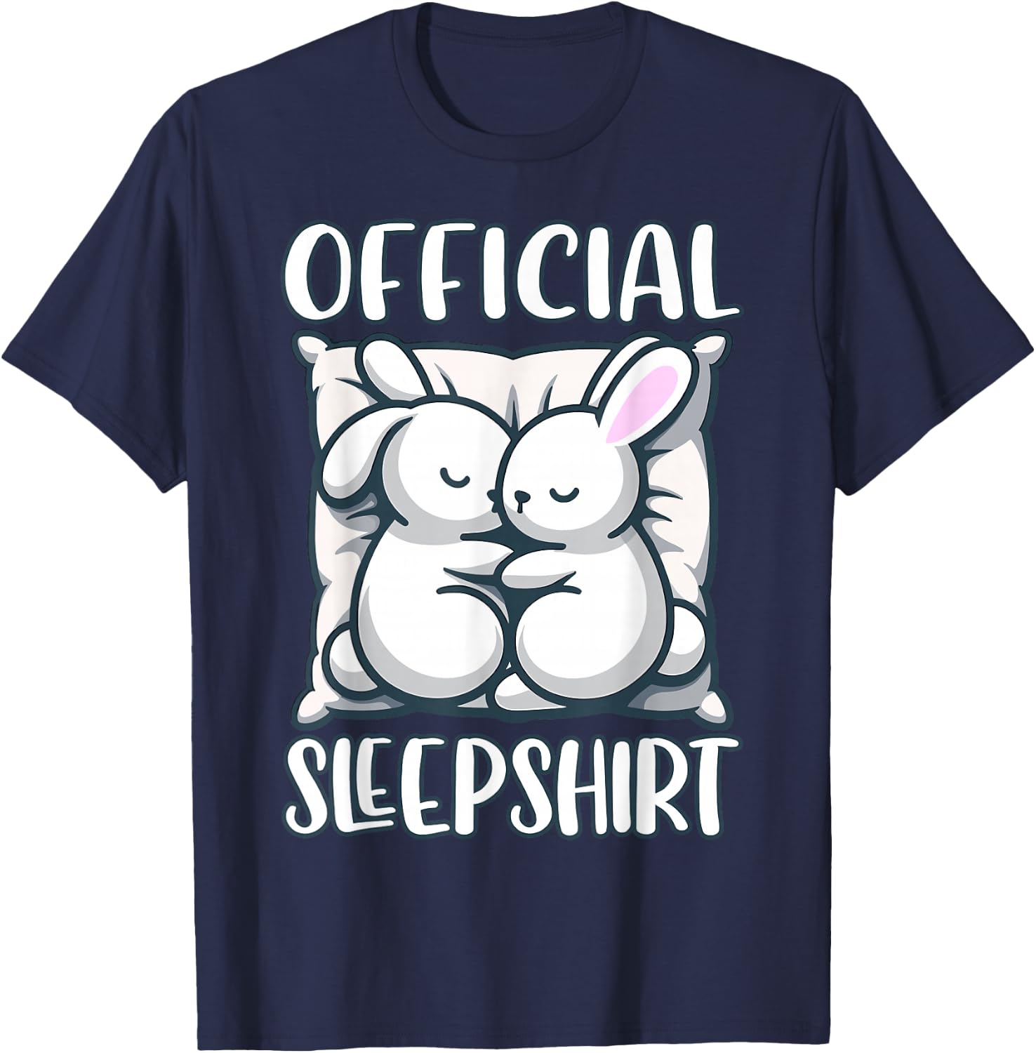 Sleep Rabbit, Official Sleepshirt, Nightshirt & Sleeping T-Shirt - T-Shirt | Navy