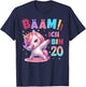 20th Birthday Woman 20 Years Unicorn Party Outfit Unicorn , black T-Shirt - T-Shirt | Navy