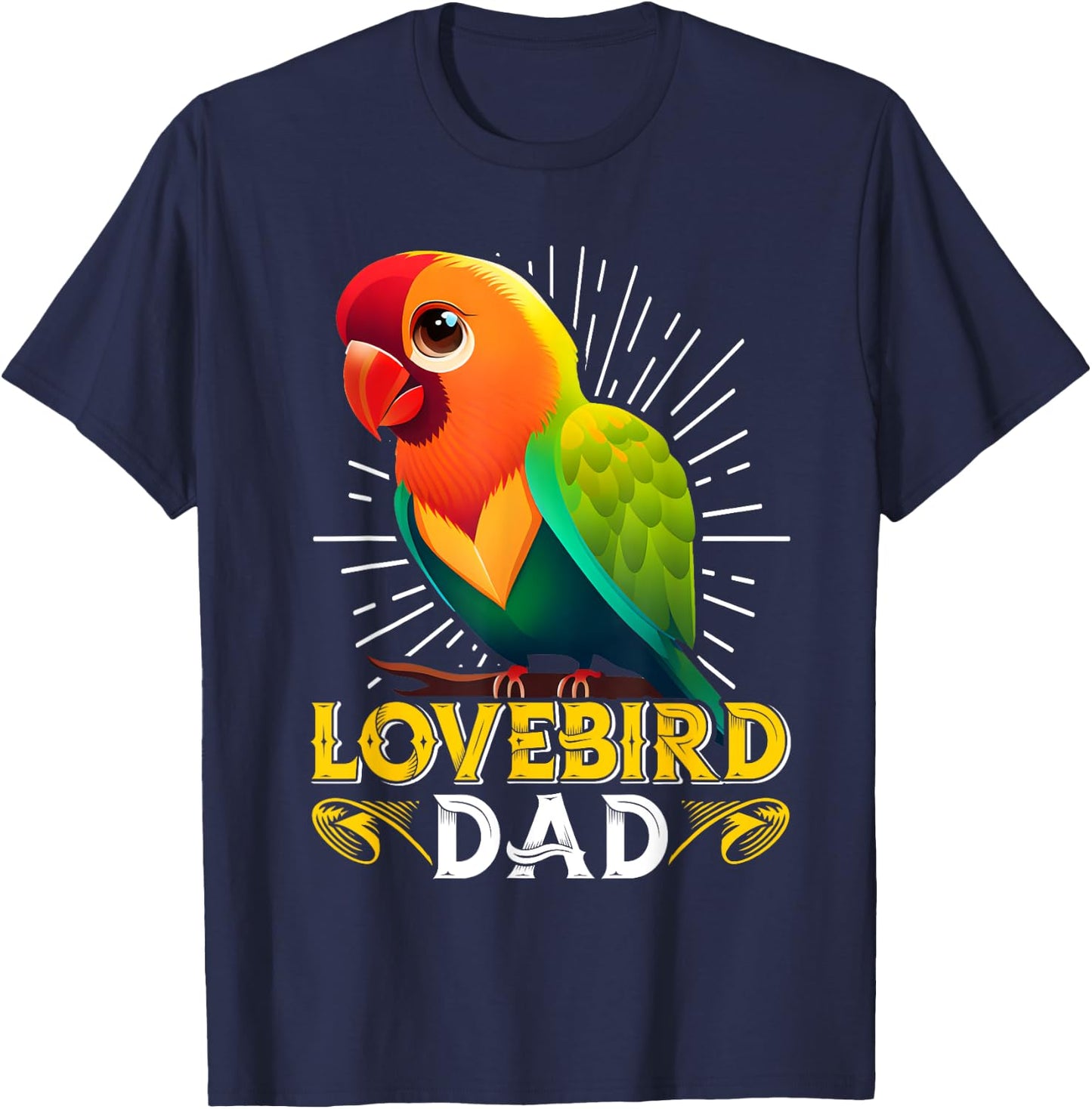 Lovebird Dad Bird lover Parrot Men Lovebird Daddy T-Shirt - T-Shirt | Navy