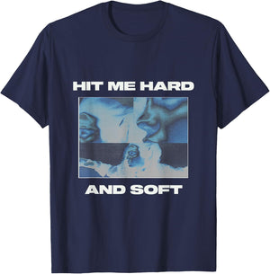 Billie Eilish Hit Me Hard and Soft Inverted Red T-Shirt - T-Shirt | Navy