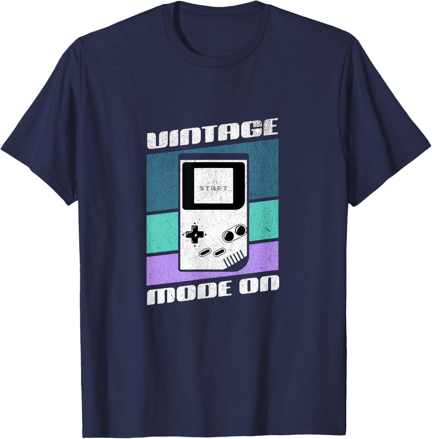 Vintage Mode on Gaming Retro Oldschool Game Boy 80s 90s , black T-Shirt - T-Shirt | Navy