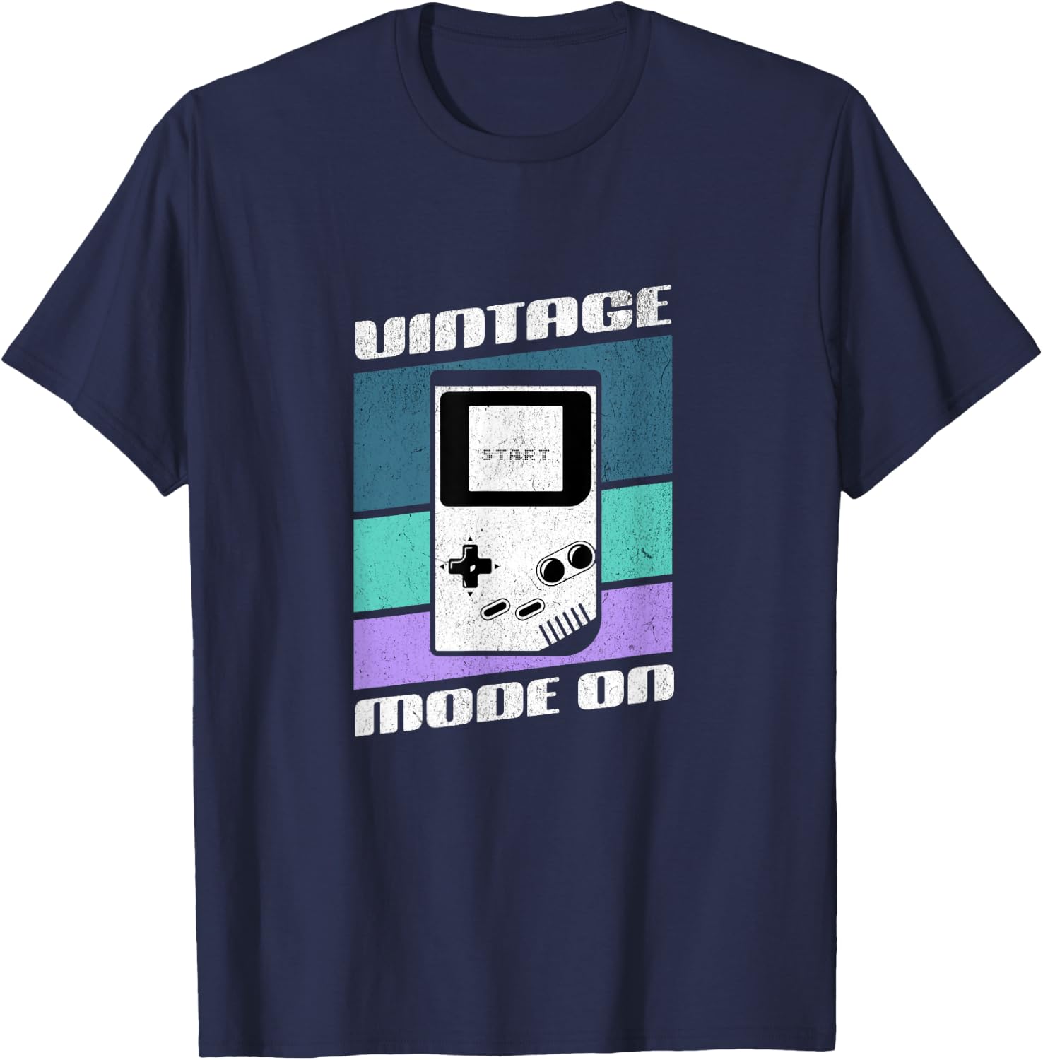 Vintage Mode on Gaming Retro Oldschool Game Boy 80s 90s , black T-Shirt - T-Shirt | Navy