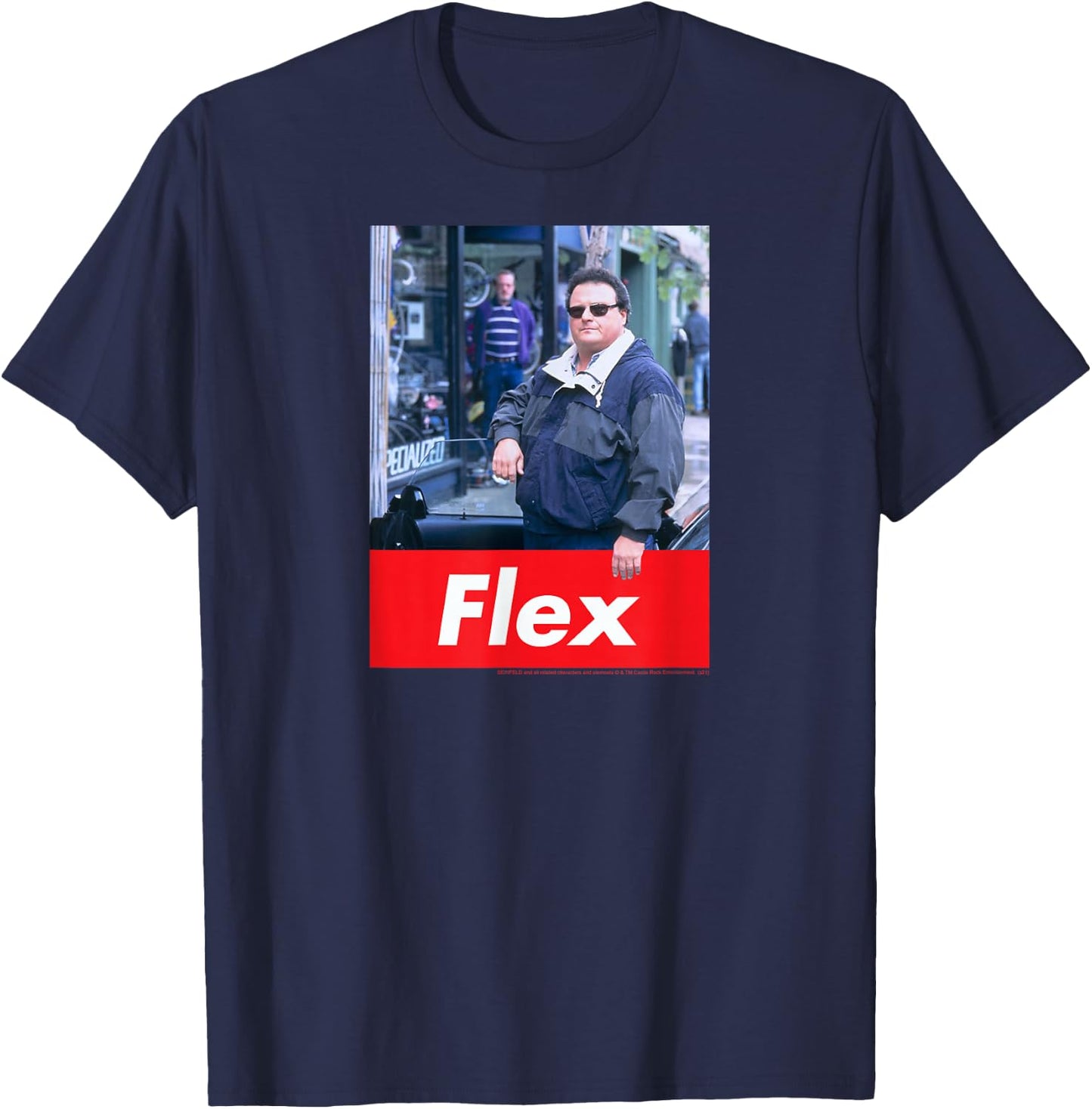 Seinfeld Newman Flex Photo Funny 90's TV Show T-Shirt - T-Shirt | Navy