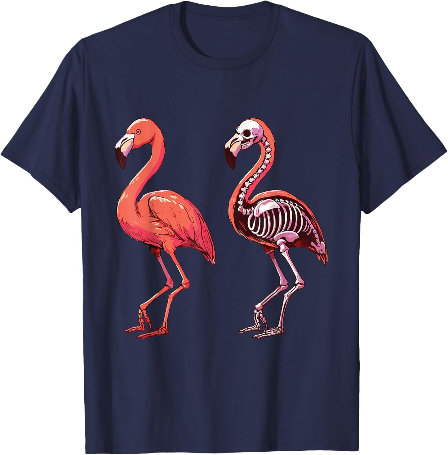 X-ray Flamingo Body Anatomy Radiography Skeleton T-Shirt - T-Shirt | Navy