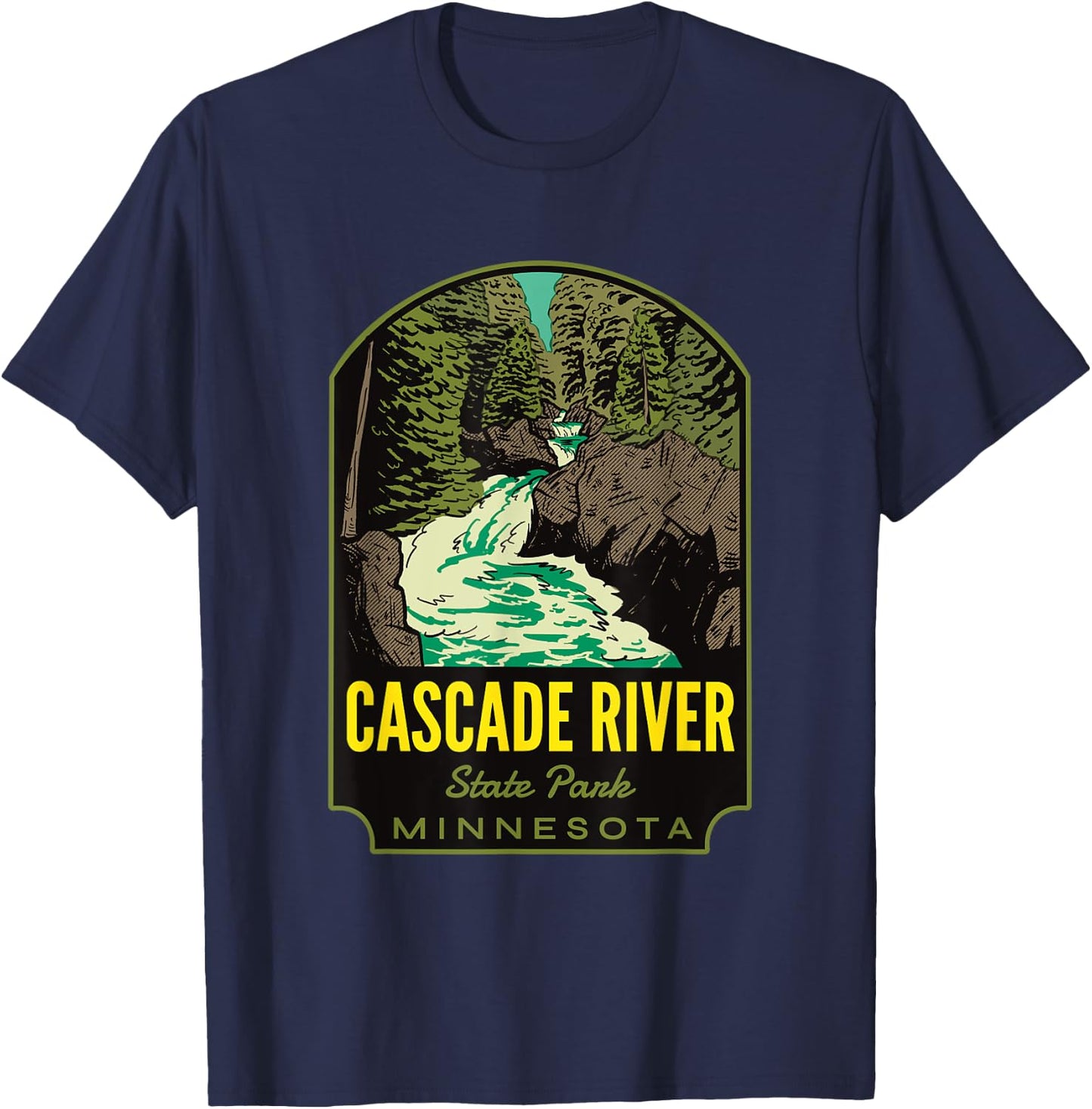 Cascade River State Park Minnesota T-Shirt - T-Shirt | Navy