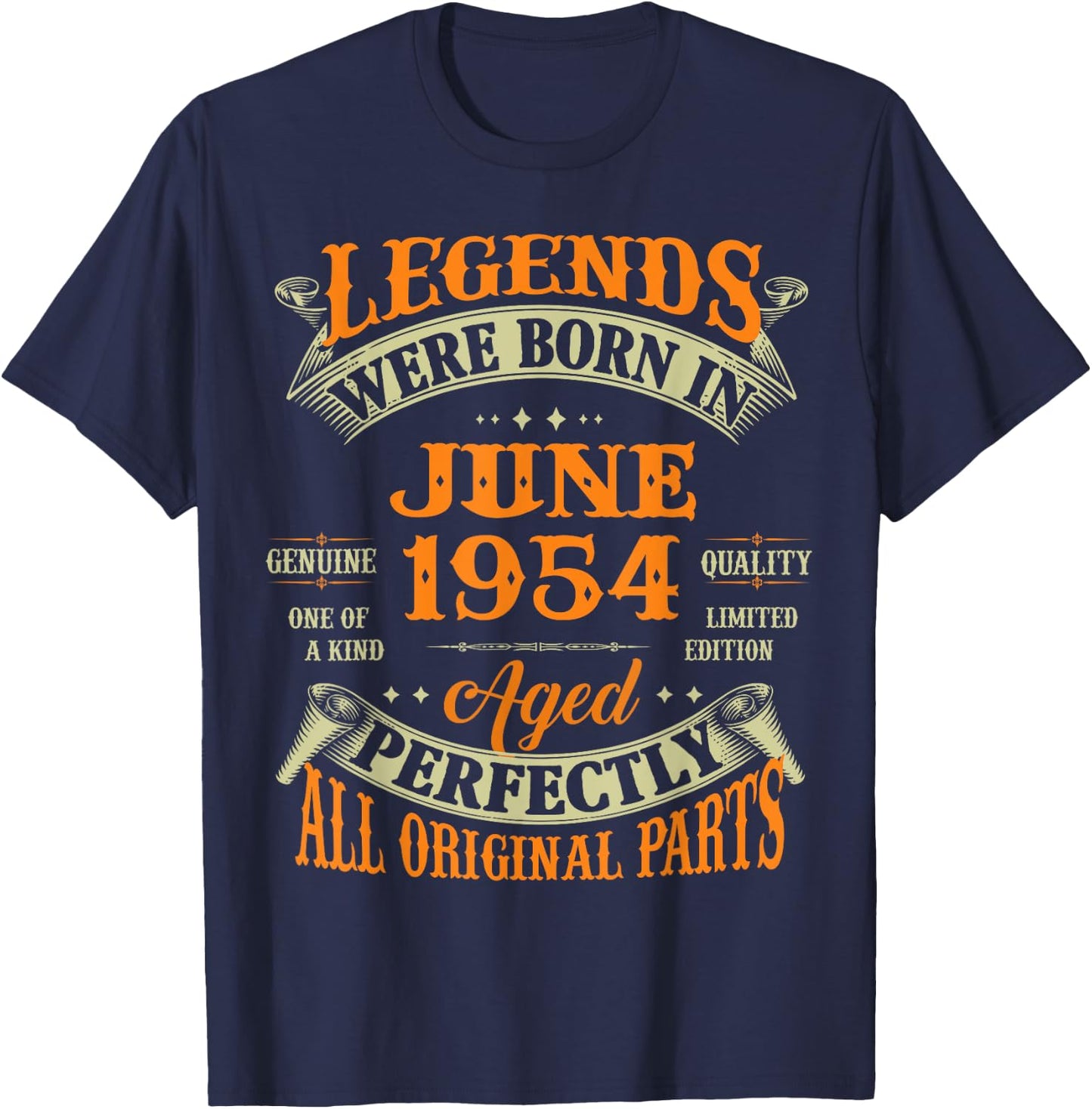 71 Years Old T-Shirt - T-Shirt | Navy