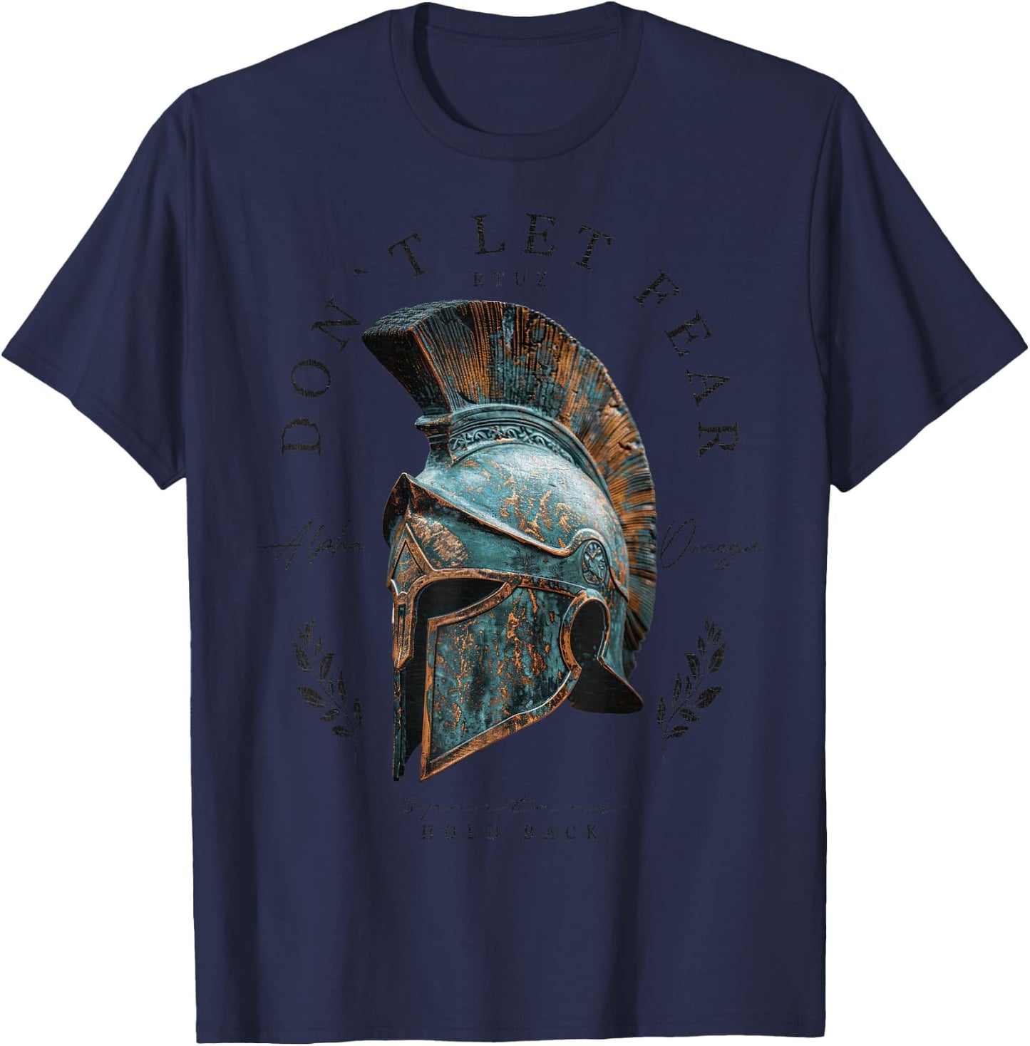 / Greece Patriot Spartan Warrior Griechischer Sparta Helm Krieger Soldat Spartaner T-Shirt - T-Shirt | Navy