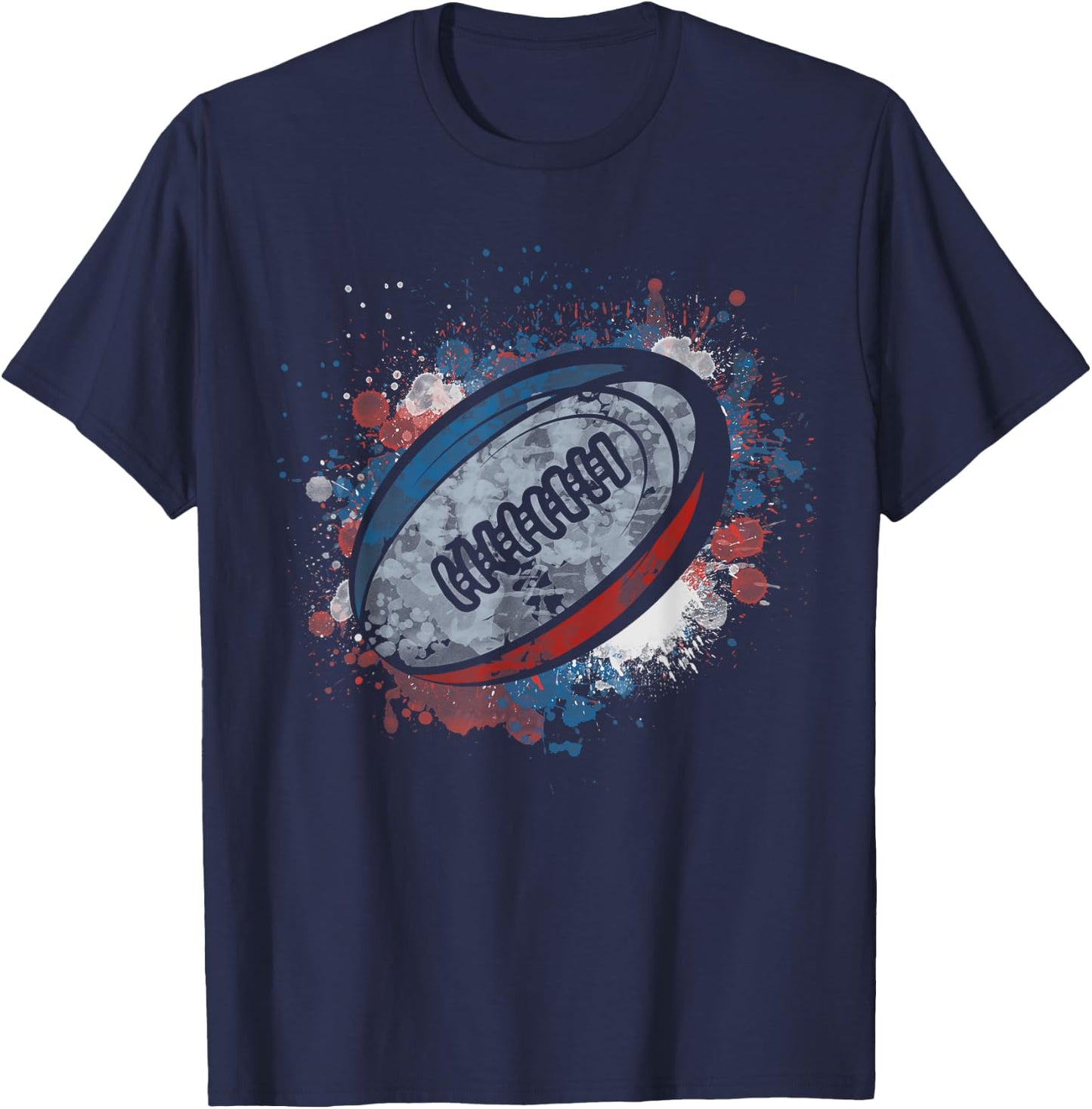 Rugby Jersey Player Splash Child Splash Ball , Black, S T-Shirt - T-Shirt | Navy