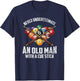 Never Underestimate an Old Man with A Cue Stick Funny Meme T-Shirt - T-Shirt | Navy