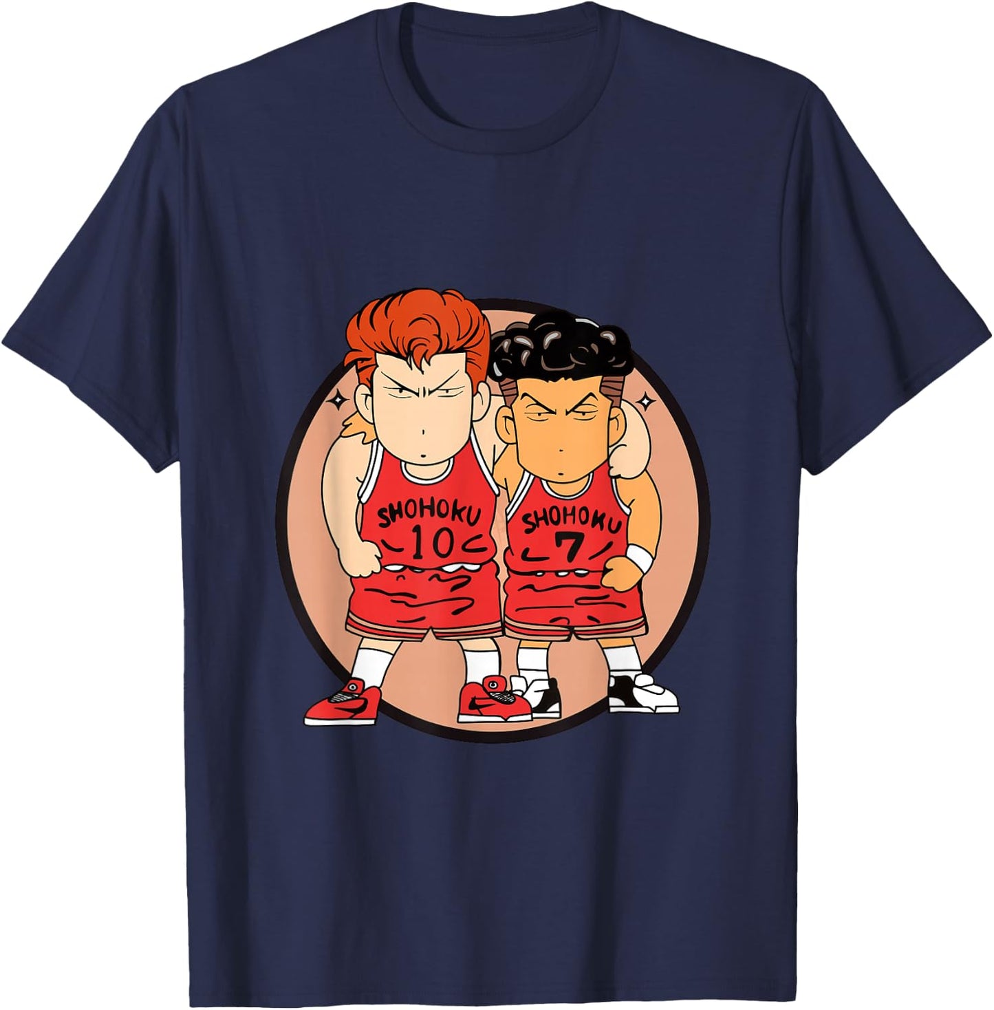Hanamichi Sakuragi and Kaede Rukawa T-Shirt - T-Shirt | Navy