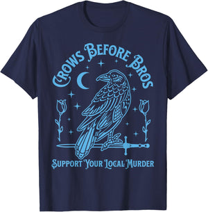Crows Before Bros T-Shirt - T-Shirt | Navy
