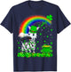 Rainbow Irish Shamrock Lucky Zebra St. Patrick's Day T-Shirt - T-Shirt | Navy