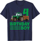 I'm 4 Years Old Farmer Tractor It's My 4th Birthday Boy T-Shirt - T-Shirt | Navy