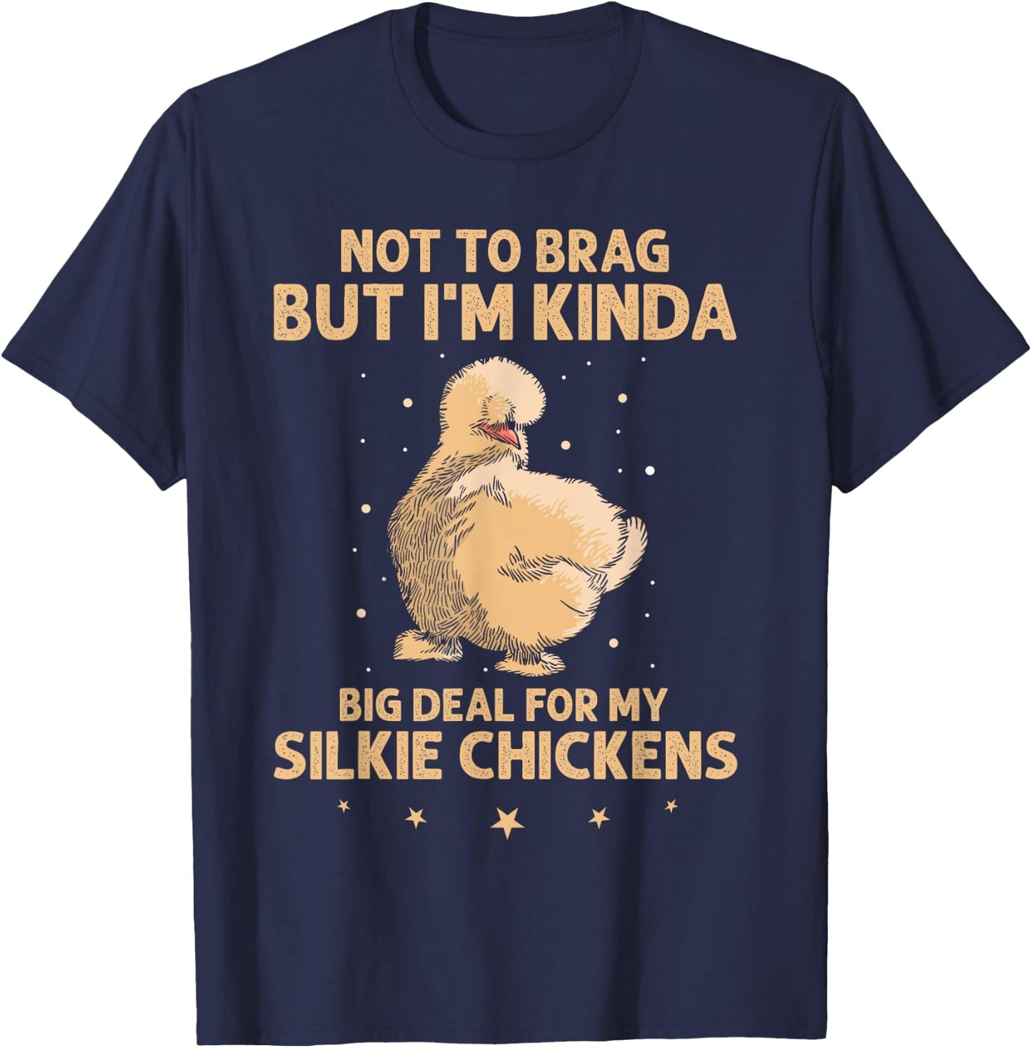 Silkie Chicken Owner Mom Silkie Chicken Stuffed Animal T-Shirt - T-Shirt | Navy