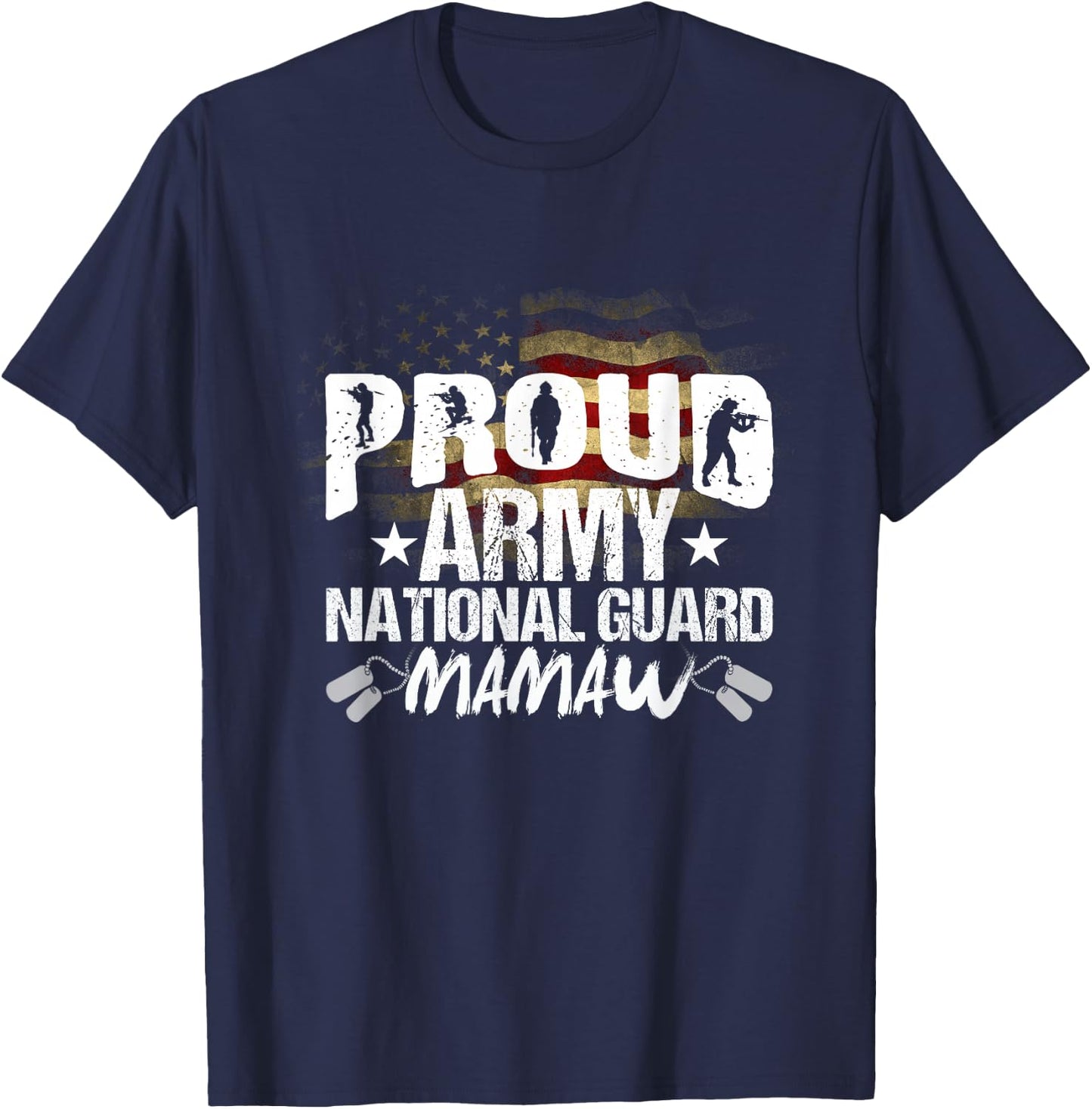 Proud Army National Guard Mamaw Veteran On 4th July T-Shirt - T-Shirt | Navy