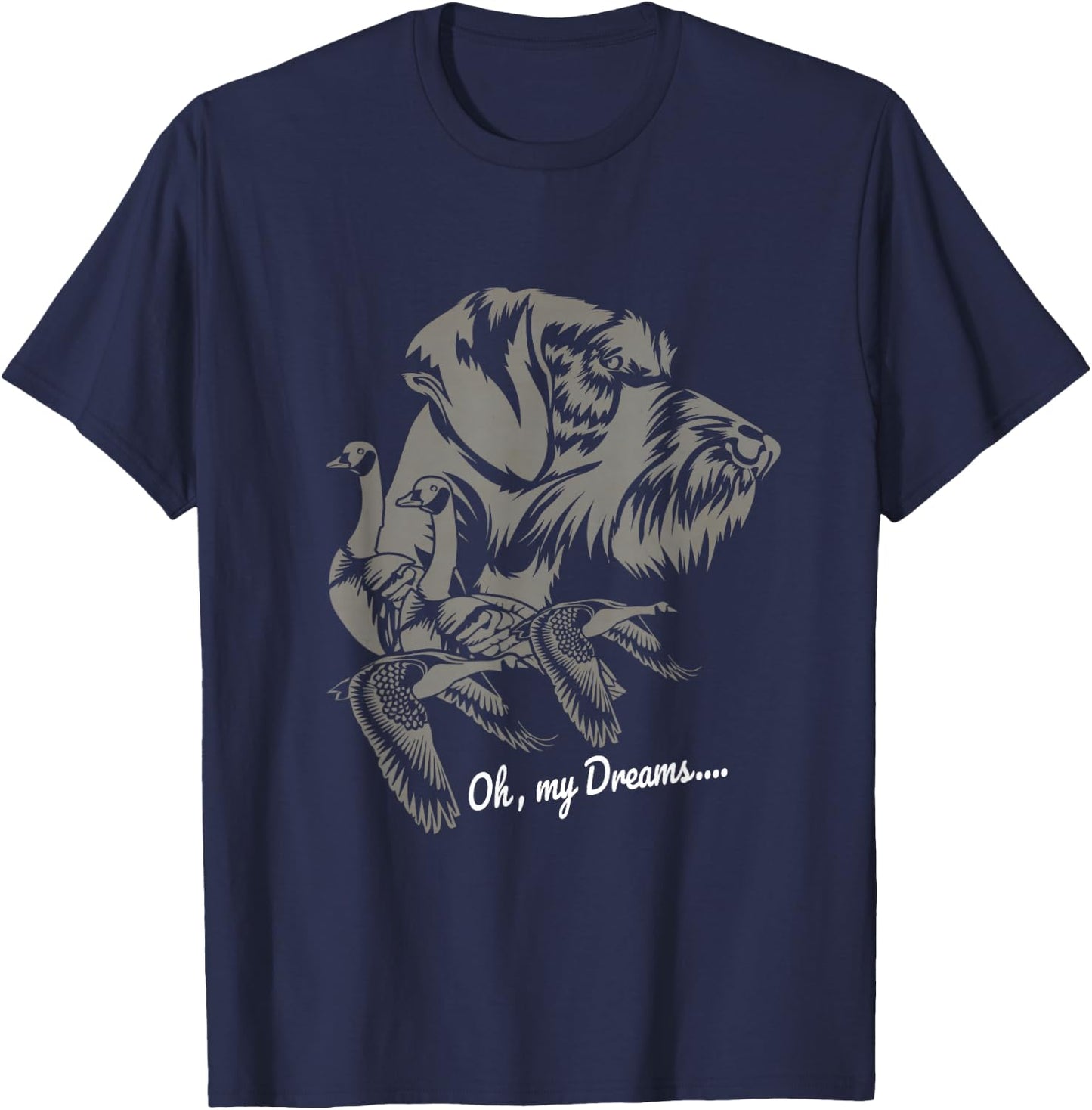 Drahthaar Dog Hunter Bird Hunting Dog Owner Gift T-Shirt - T-Shirt | Navy