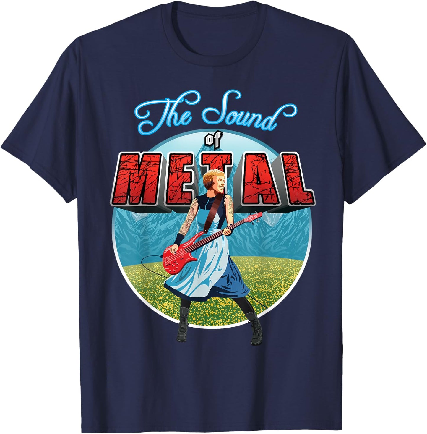 Funny Movie Heavy Metal Parody T-Shirt - T-Shirt | Navy
