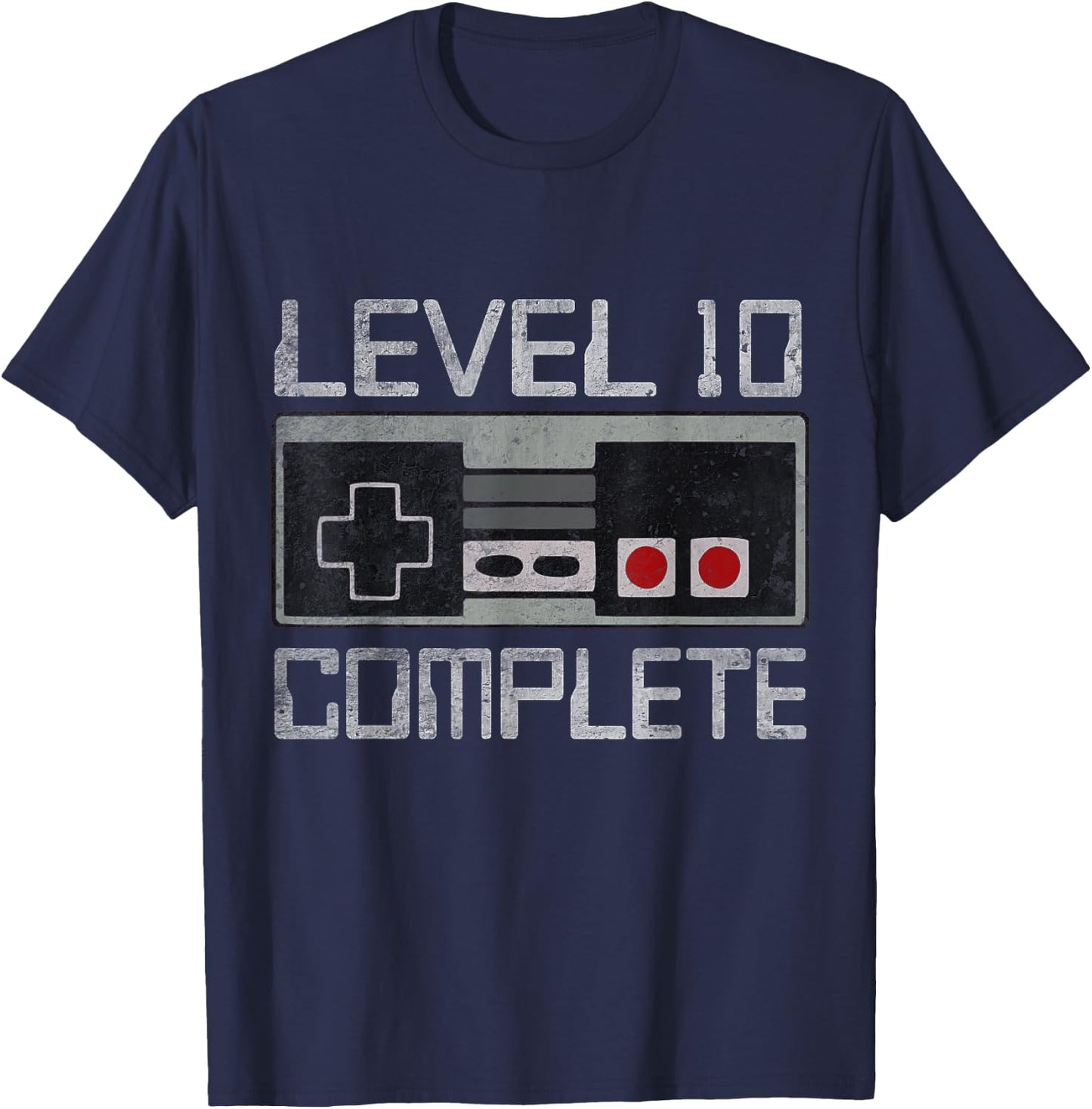 Level 10 Complete 10 Year 10th Wedding Anniversary T-Shirt - T-Shirt | Navy