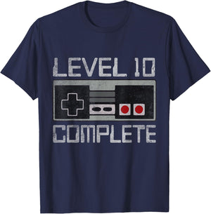 Level 10 Complete 10 Year 10th Wedding Anniversary T-Shirt - T-Shirt | Navy