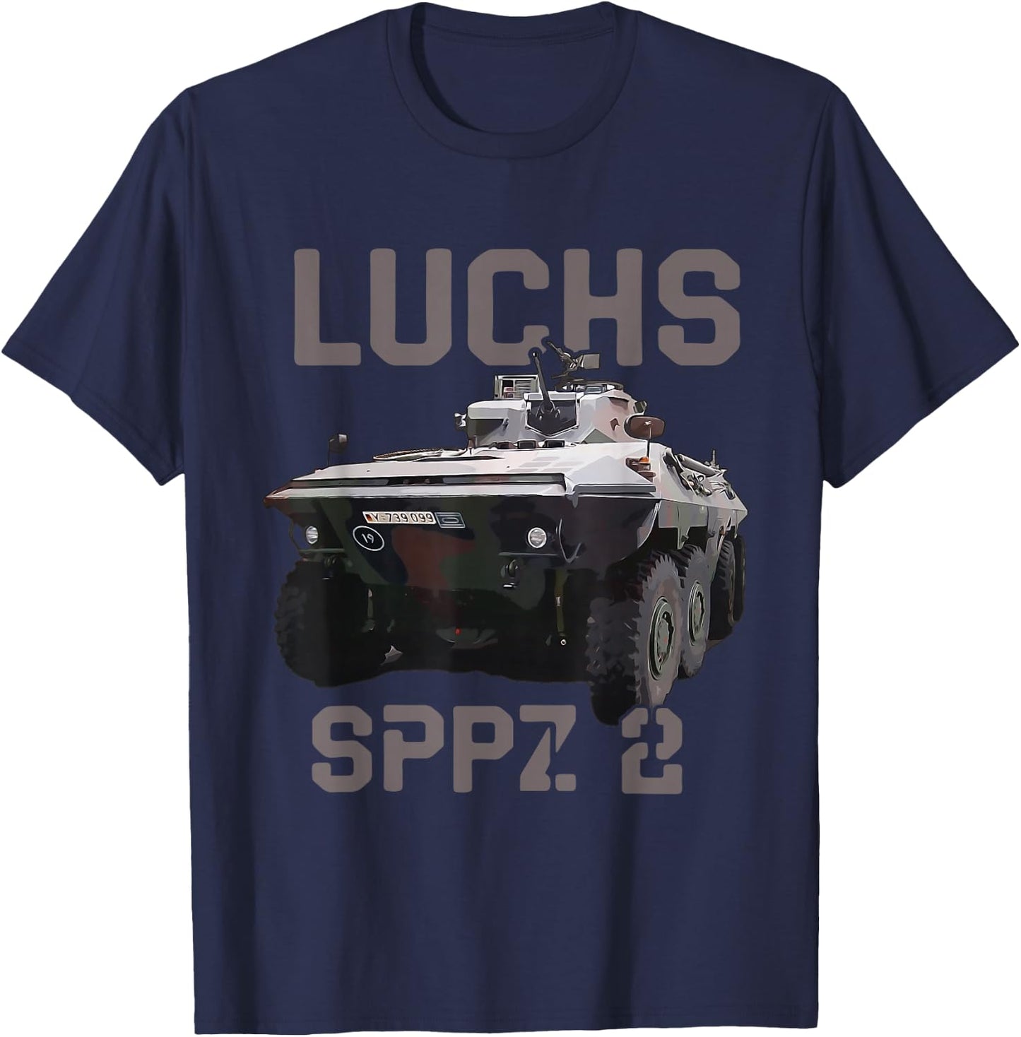 Spähpanzer Luchs Deutsches Aufklärungsfahrzeug T-Shirt - T-Shirt | Navy