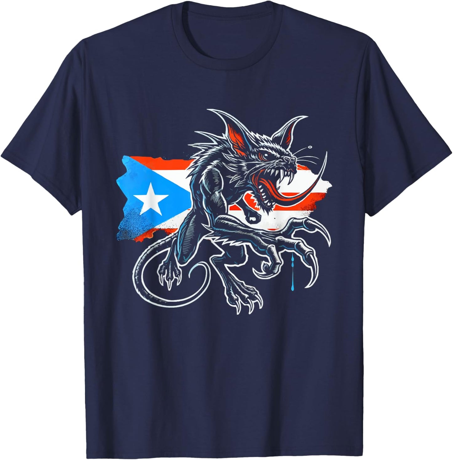 Chupacabra Legendary Creature Mythical Beast Cryptozoology T-Shirt - T-Shirt | Navy