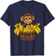Banana Monkey Cute Monkey Artwork Bananas Fruit Nature T-Shirt - T-Shirt | Navy