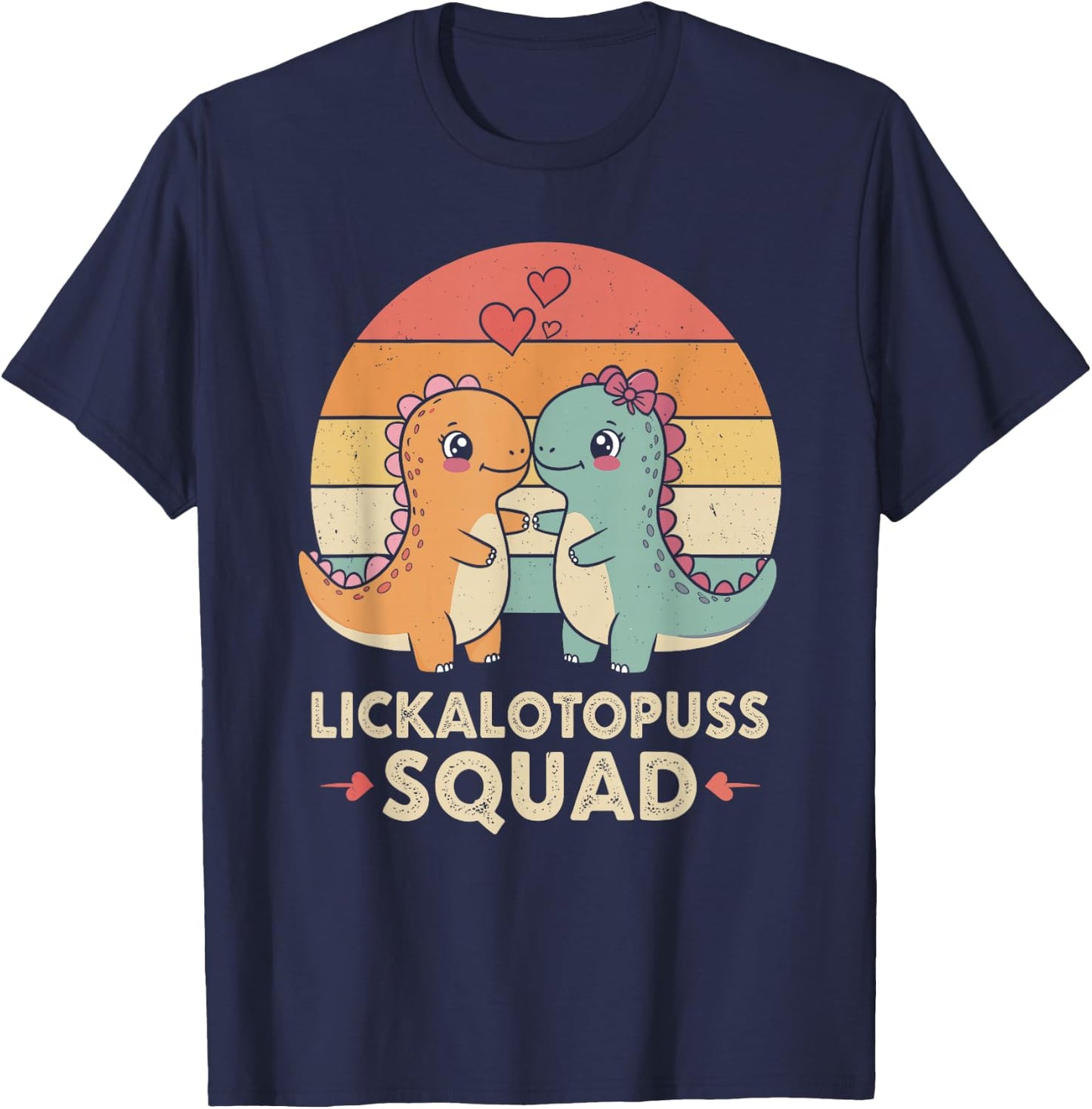 Lesbian Dinosaur Squad Funny Inappropriate Cute LGBTQ T-Shirt - T-Shirt | Navy