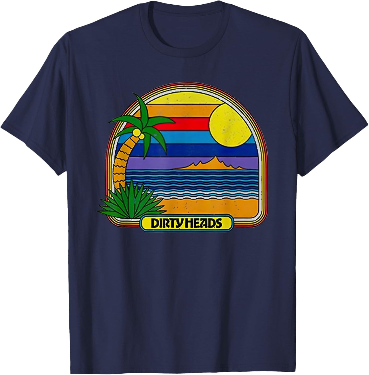 Dirty Heads Retro Beach T-Shirt - T-Shirt | Navy