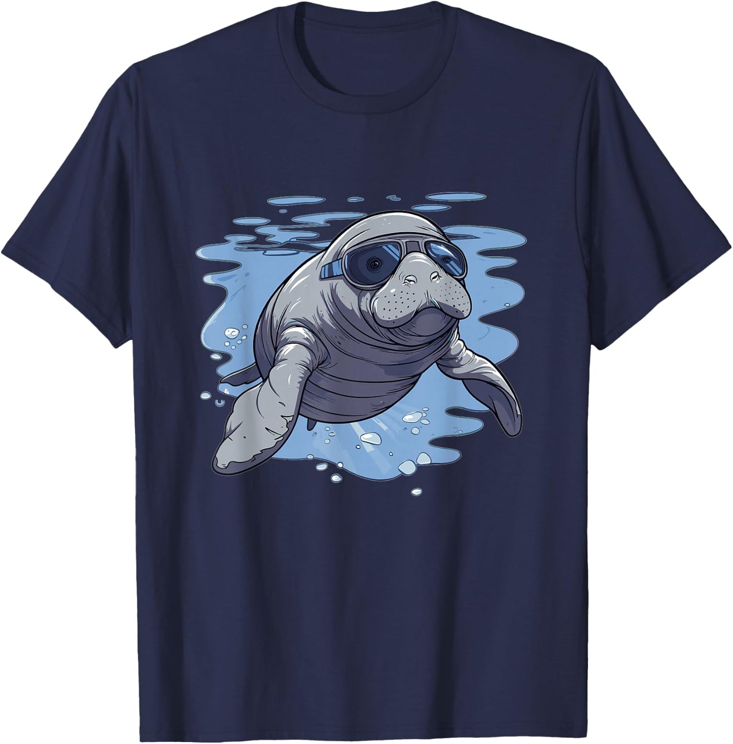 Cute Manatee I Kids Manatee T-Shirt - T-Shirt | Navy
