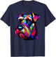 Colorful Pop Art Giant Schnauzer Schnauzers T-Shirt - T-Shirt | Navy