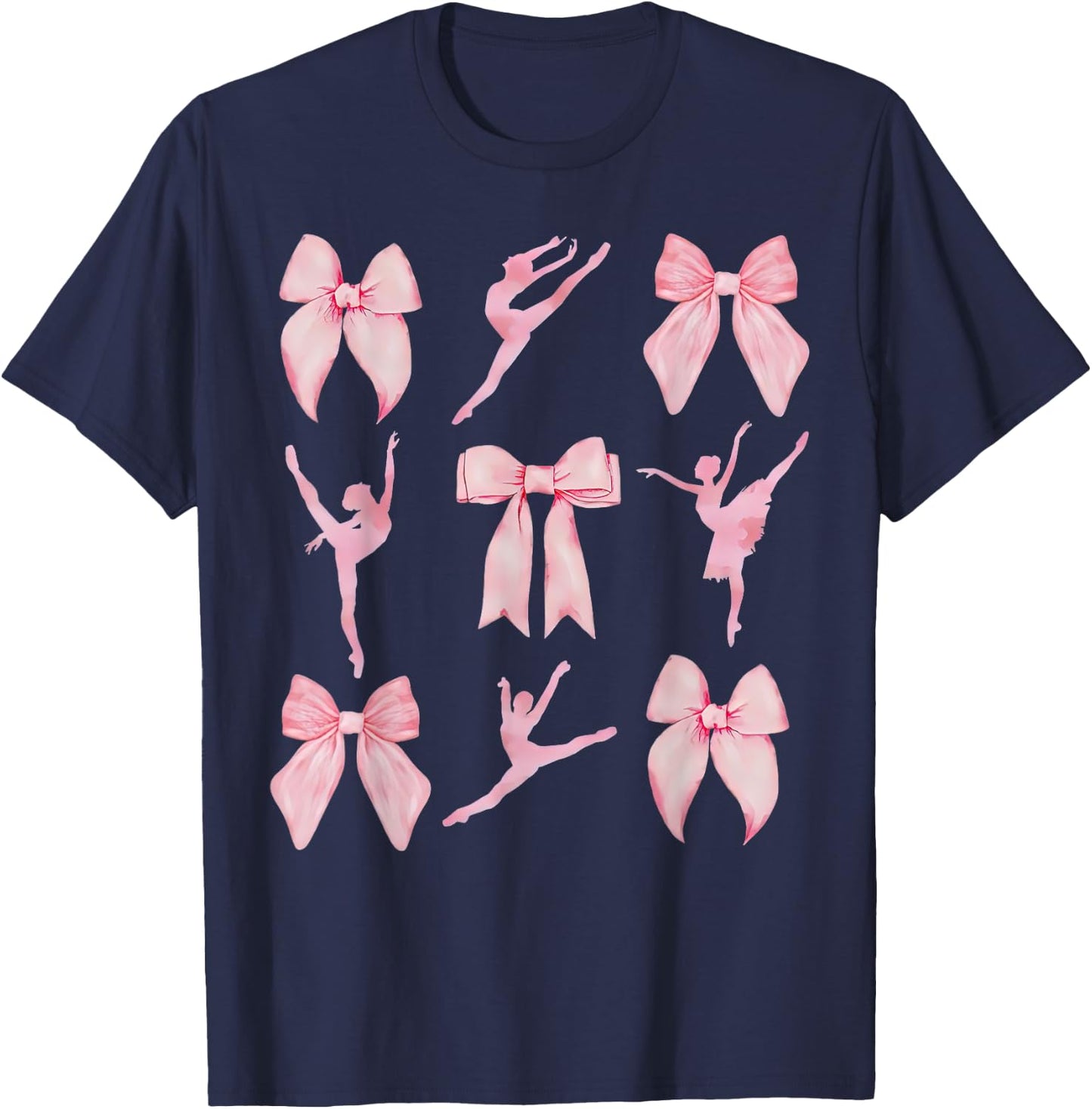 Coquette Bow Ballet Dance Teacher Coquette Women Dancing T-Shirt - T-Shirt | Navy