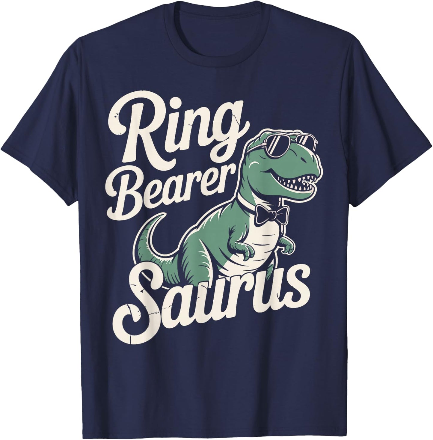 Ring Guy Wedding Party T-Rex Ring Dude T-Shirt - T-Shirt | Navy