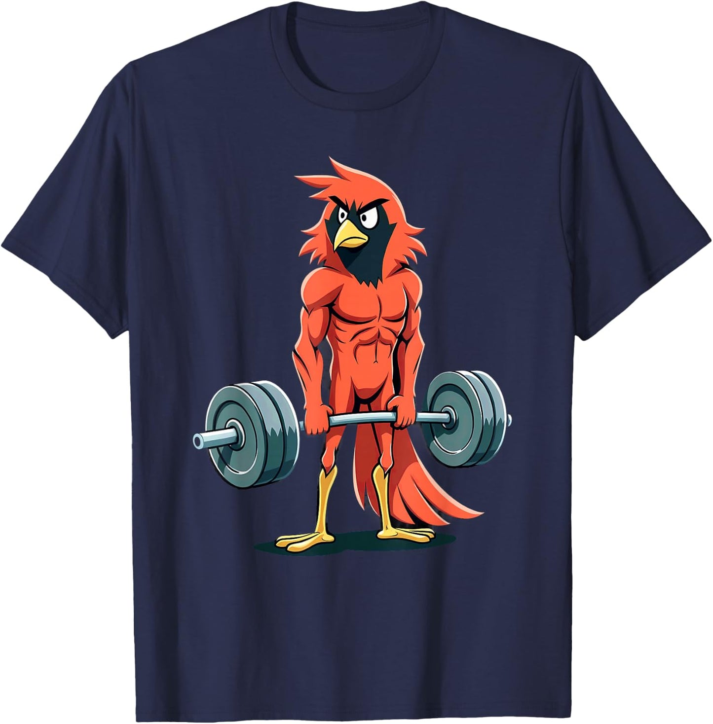 Workout Gym Cardinal Deadlift Weightlifting T-Shirt - T-Shirt | Navy