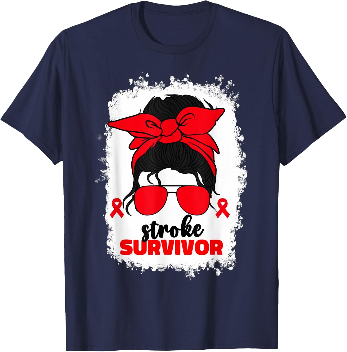 Stroke Survivor Recovery Brain Attack Stroke Awareness Month T-Shirt - T-Shirt | Navy
