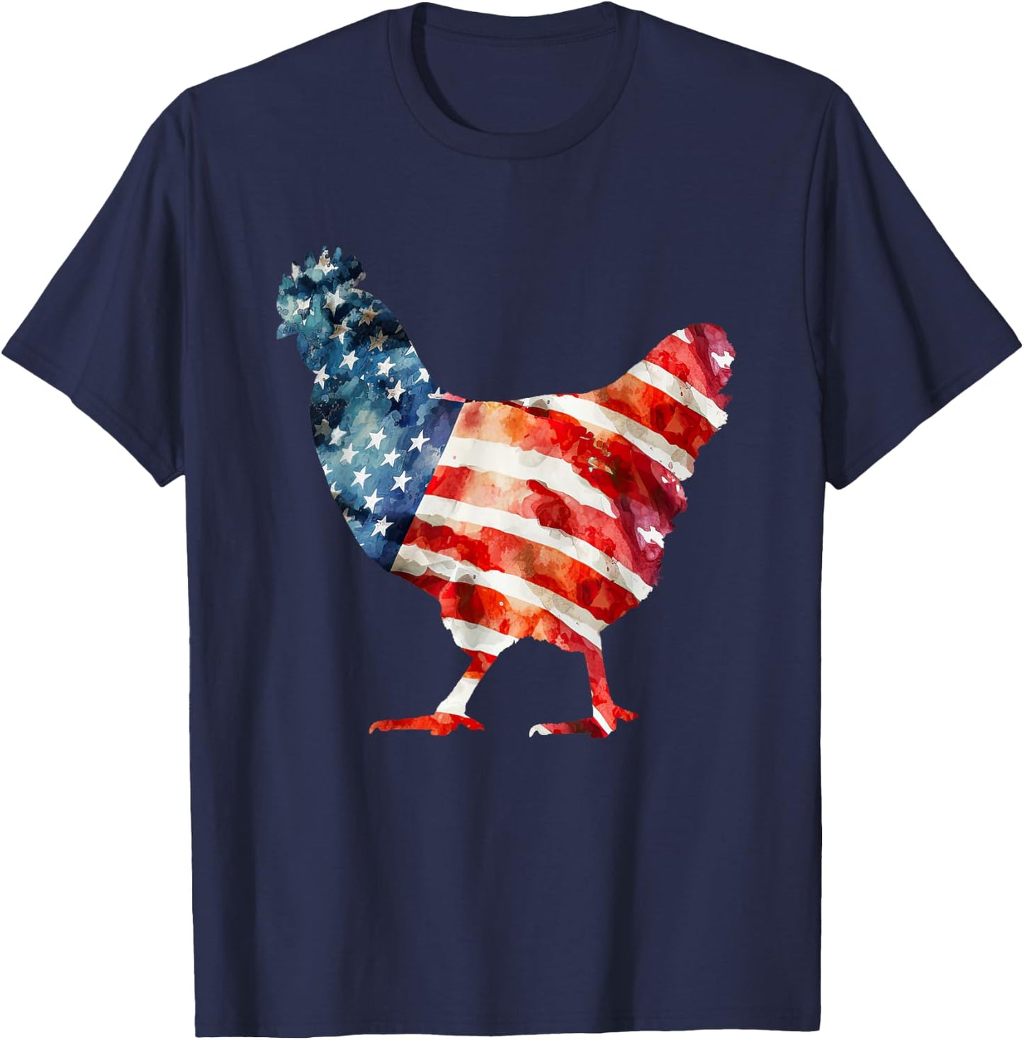 USA Chicken 4th of July Chicken American Flag Kids Men T-Shirt - T-Shirt | Navy