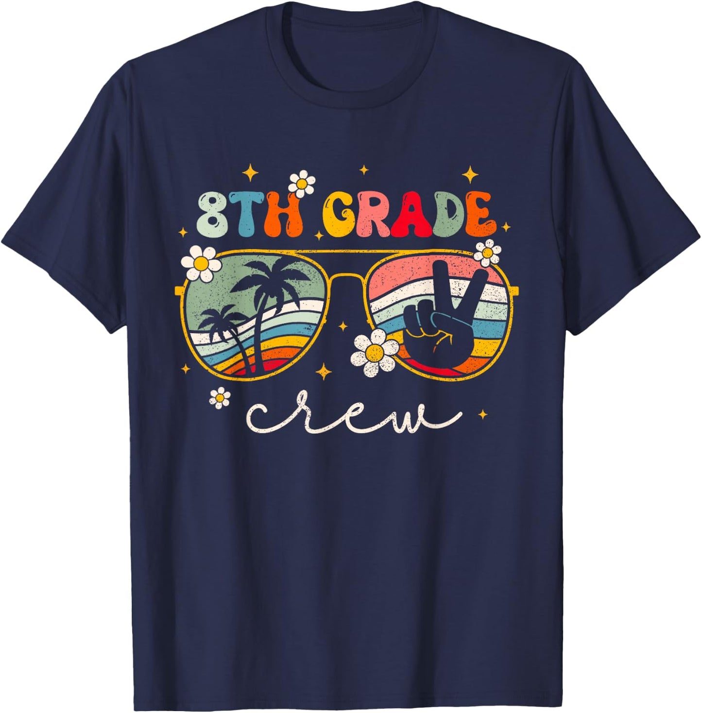 8th Grade Crew teacher team Eighth grade squad girls boys T-Shirt - T-Shirt | Navy
