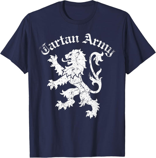 Tartan Army Scotland Patricotic Design T-Shirt - T-Shirt | Navy