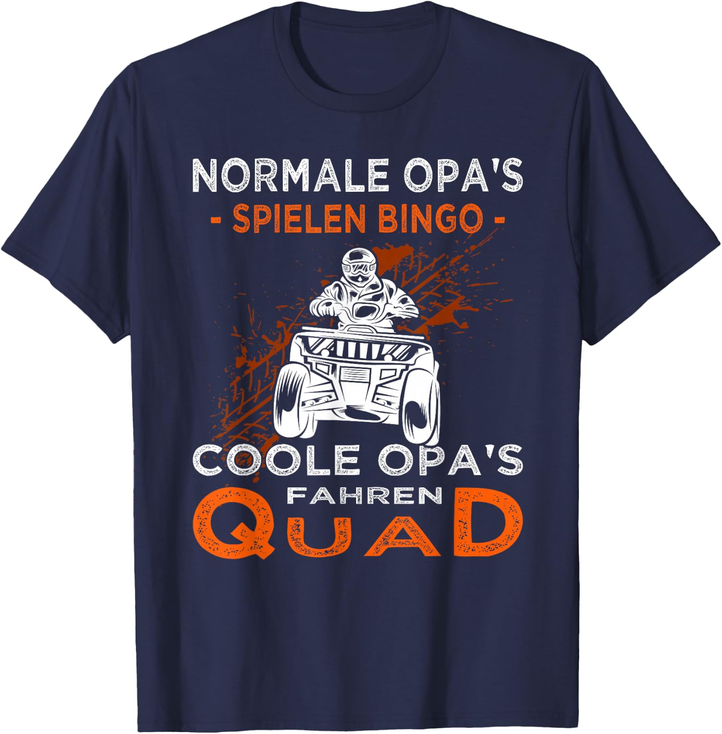 Coole Opas fahren Quad | Quadfahrer Opa T-Shirt - T-Shirt | Navy