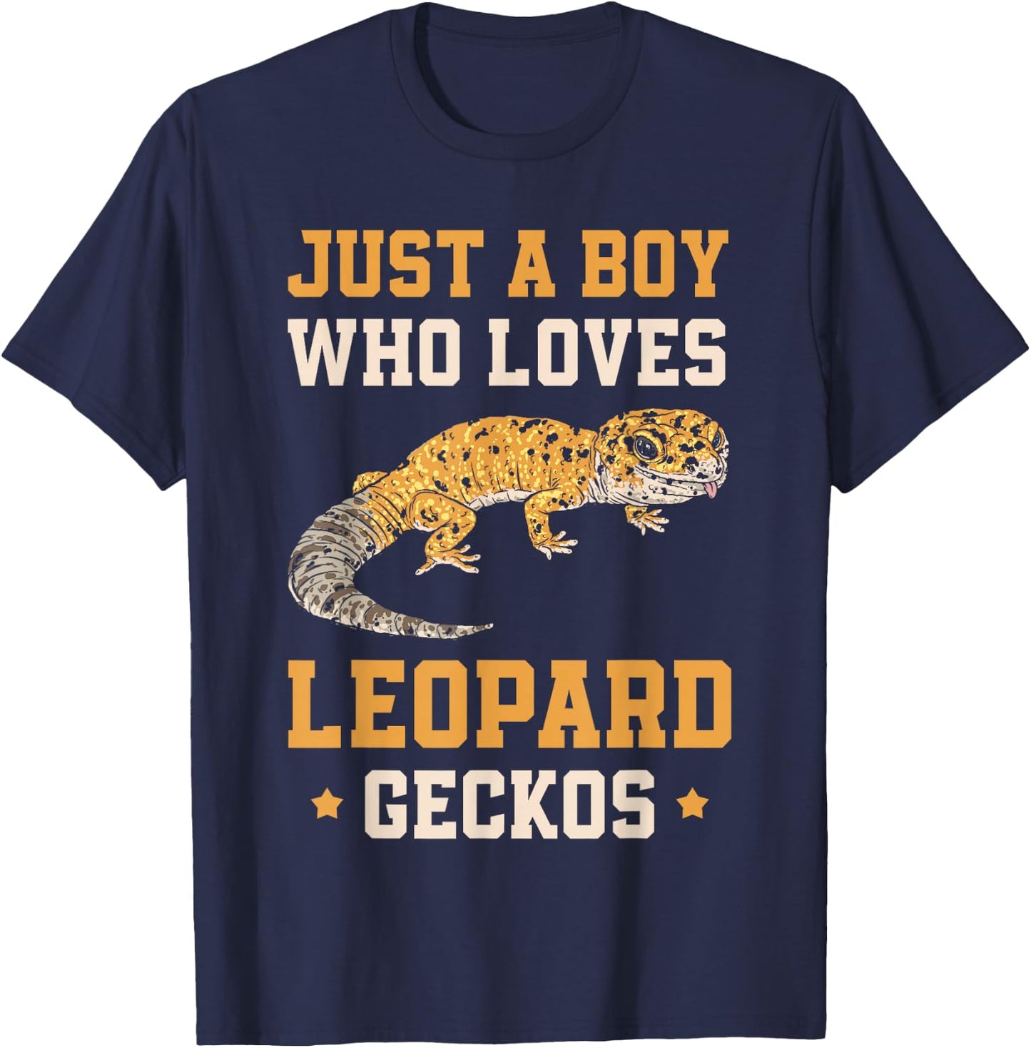 Just A Boy Who Loves Leopard Geckos T-Shirt - T-Shirt | Navy