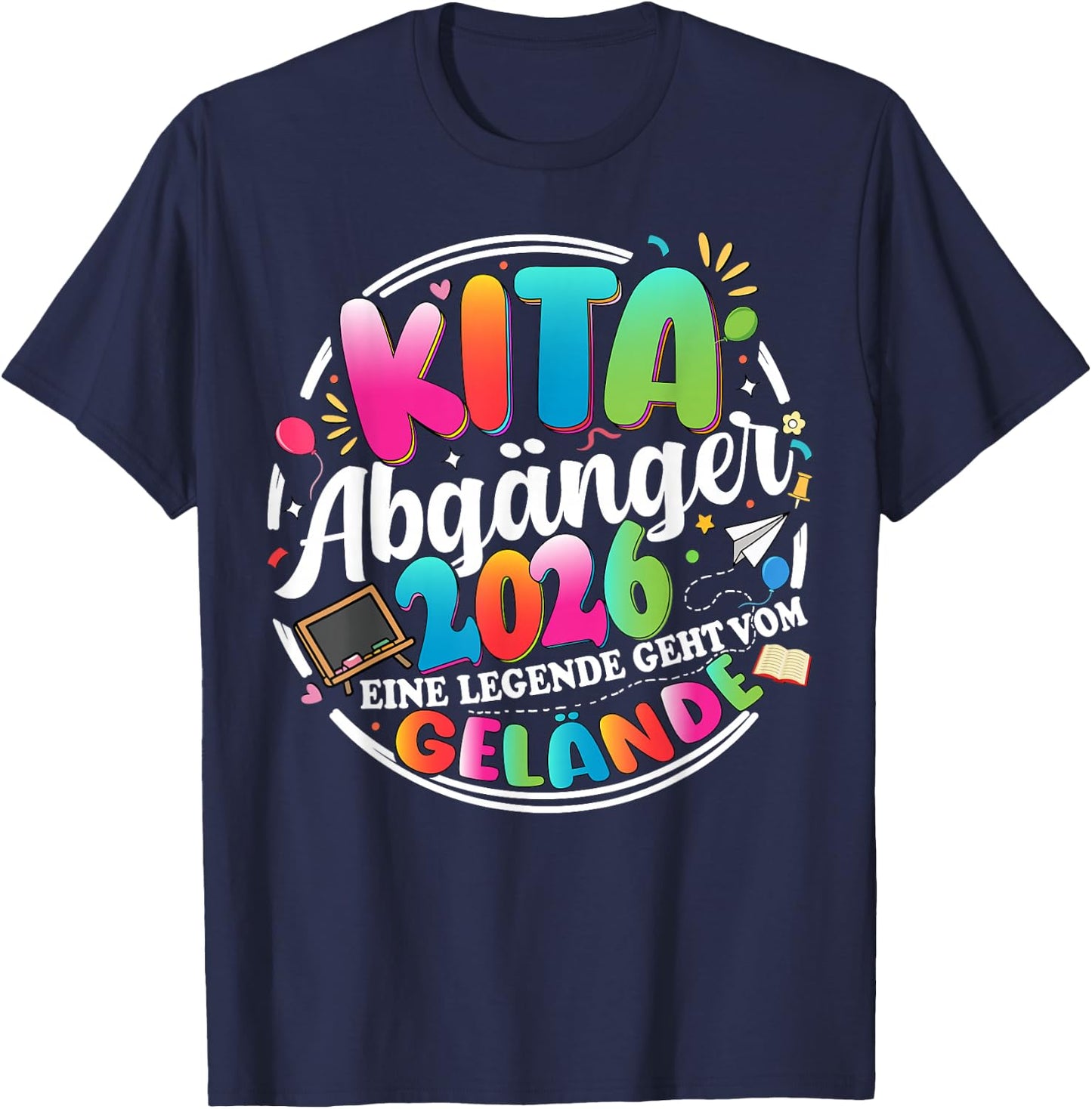 Kita abgänger 2026 Einschulung Schulkind Junge mädchen T-Shirt - T-Shirt | Navy