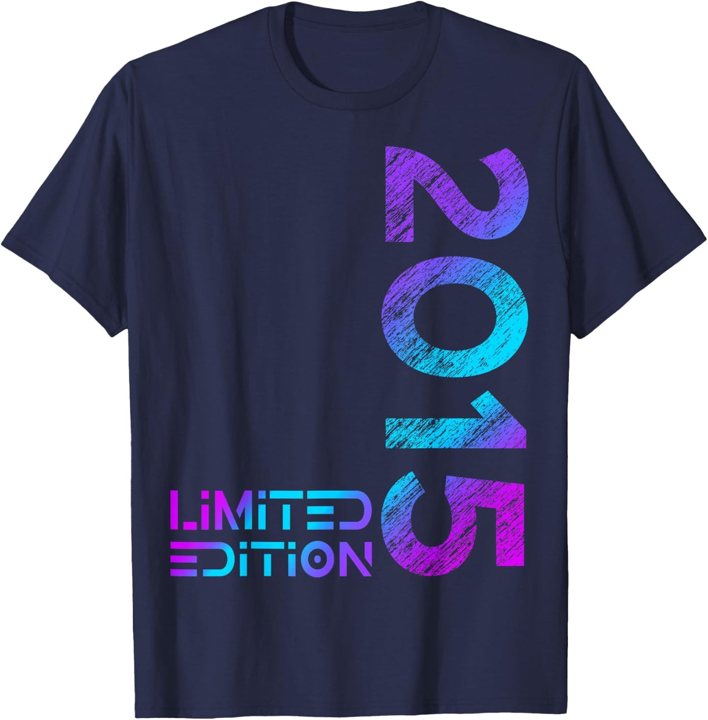 Kids 9th Birthday Limited Edition Vintage 2015 Boy Girl , black T-Shirt - T-Shirt | Navy
