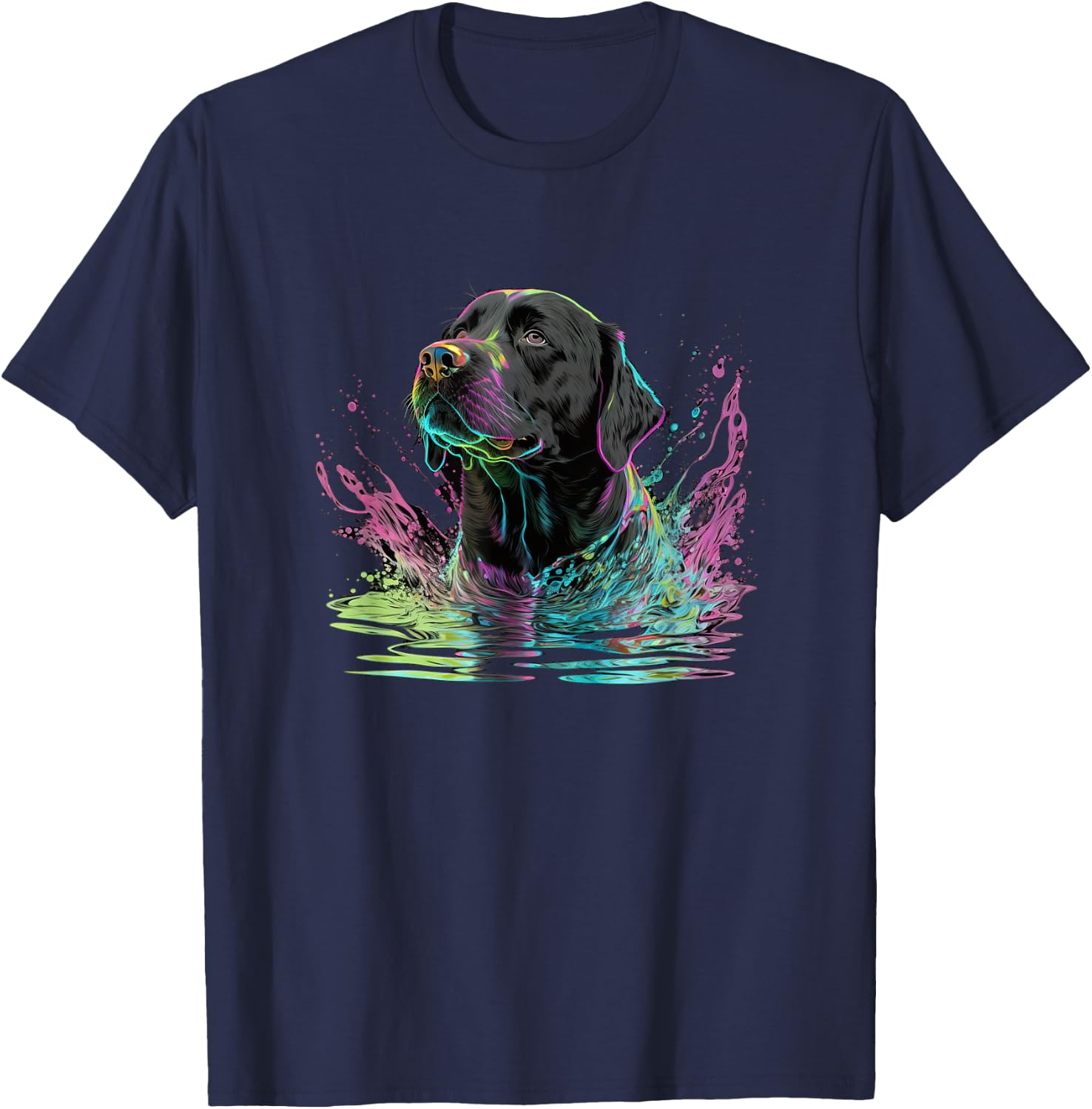Cute Black Lab Black Labrador Retriever Puppy Dog Mom Animal Women Girls Kids T-Shirt - T-Shirt | Navy