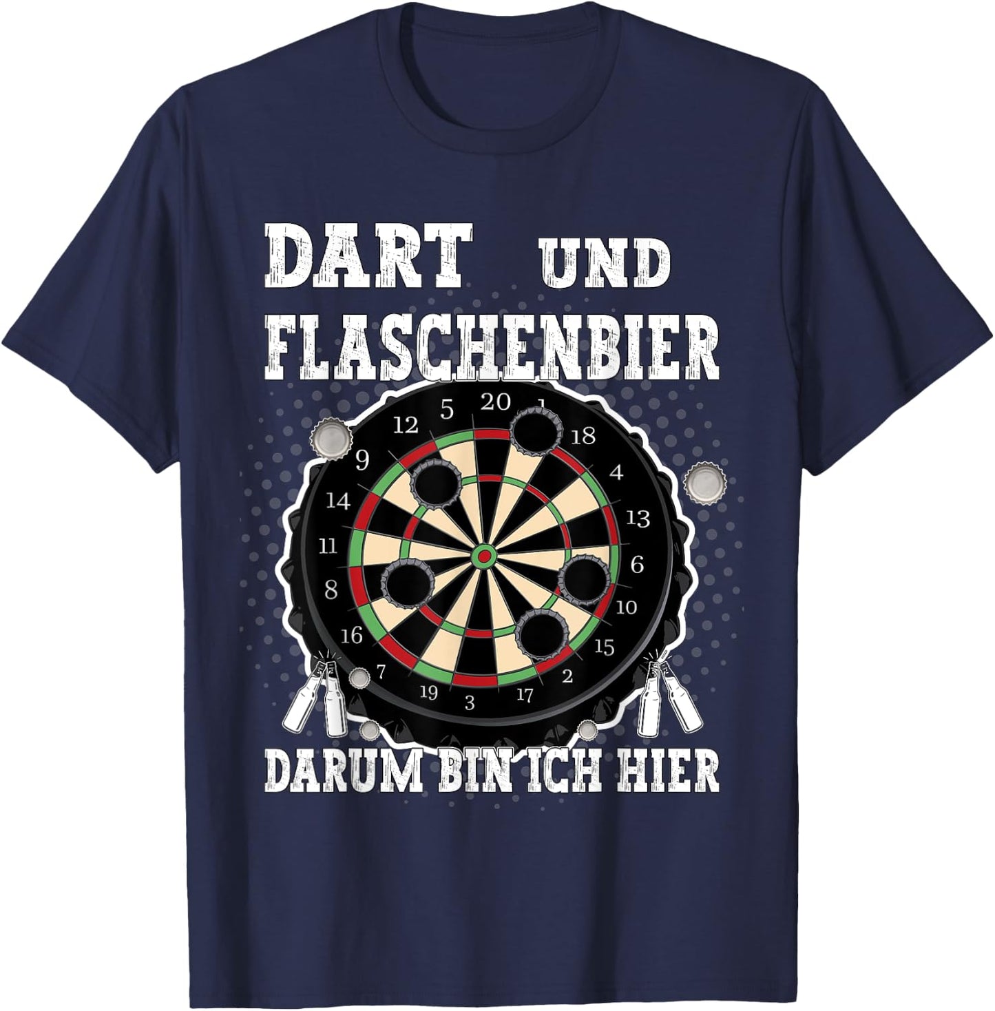 Dart Darts Dart Player Funny Motif , black T-Shirt - T-Shirt | Navy