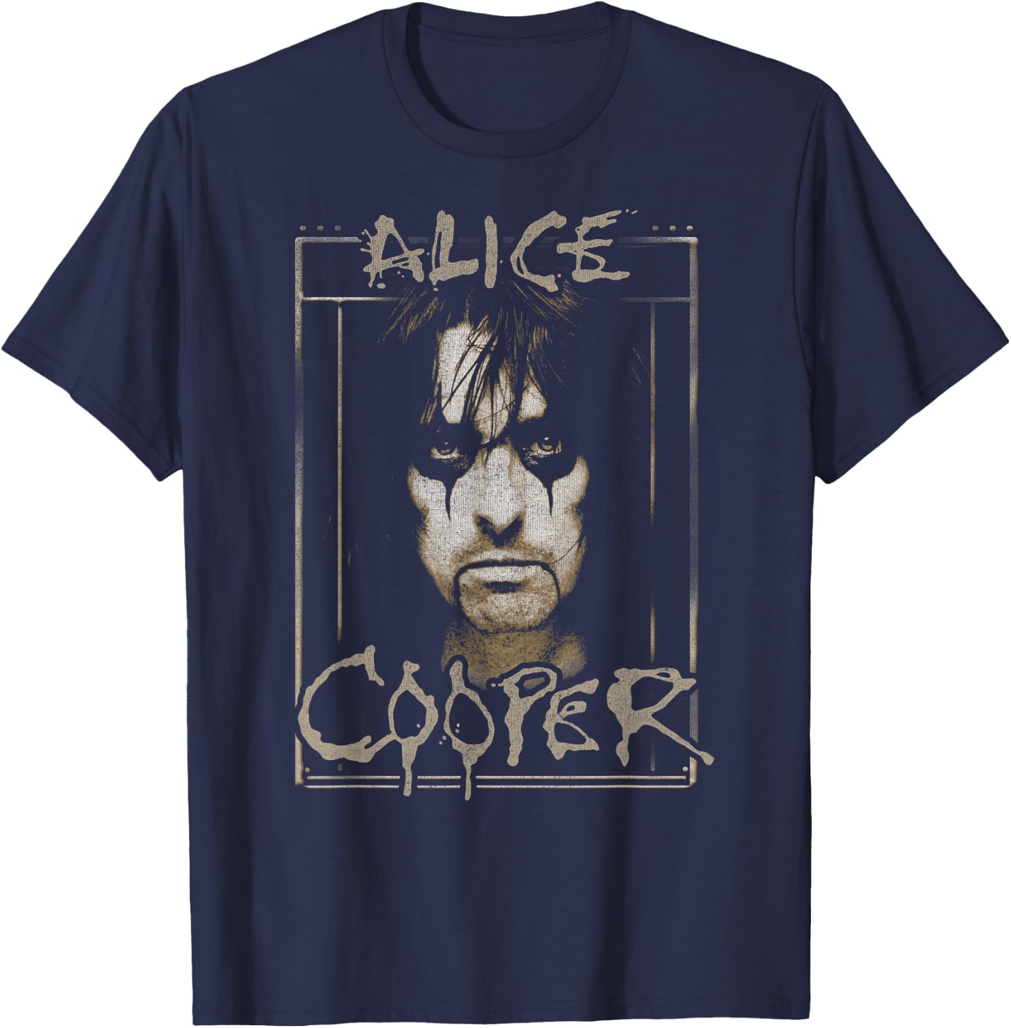 Alice Cooper – Sepia Portrait T-Shirt - T-Shirt | Navy